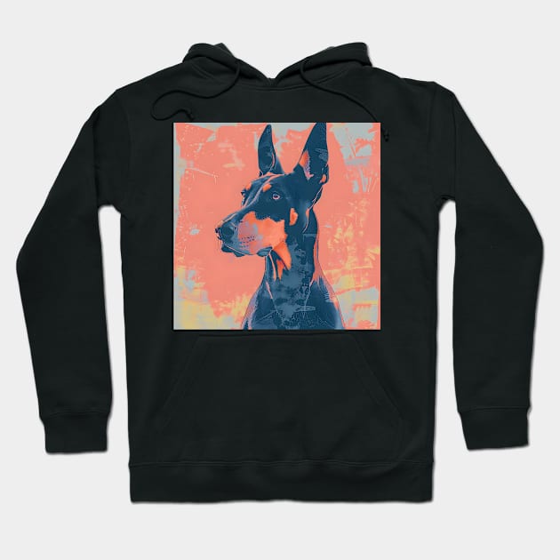 Doberman Pinscher in 70's Hoodie by NatashaCuteShop